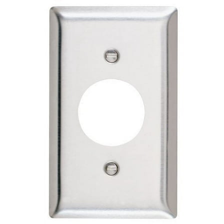 Pass and Seymour SS7-D Non-Magnetic Stainless Steel Single Gang Single Receceptacle Wall Plate