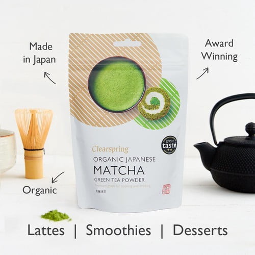 Clearspring Organic Japanese Premium Matcha Green Tea Powder 100g, British Import (Pack of 2)