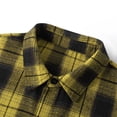 thumbnail image 3 of Stamzod Flannel Shirt for Men 2026 Fall Fashion Plaid Long Sleeve Button Down Shirts Casual Oversized Shirt Jacket 01 Yellow M, 3 of 8