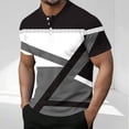 thumbnail image 2 of ZQUUVOU Men's T-Shirt Short Sleeve Button Crew Neck Casual Solid Color Shirts (B-Gray,M), 2 of 6