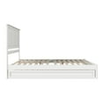 thumbnail image 3 of Felicity King Wood Platform Bed with Panel Footboard & Twin XL Trundle in White, 3 of 5