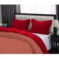 thumbnail image 5 of D.N.G. BEDDINGS 1 Piece Luxury Reversible Diamond Pattern Comforter Premium Super Soft, All Season 800 TC, 100% Egyptian Cotton Super King Size Brick Red/Red Solid Color, 5 of 7