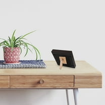 GOOHOCHY 2pcs Black Self Adhesive Easel Back For Picture Frames Retro Style Cardboard Material For Table Displaying Photo 14.5cm Brown