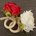 thumbnail image 5 of Reheyre Portable Napkin Buttons - Decorative Simulation Rose Flower Napkin Buckles for Dining Room (2Pcs), 5 of 8