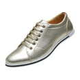 thumbnail image 2 of YYUIJK Men's PU Leather Shoes Fashion Sneakers, Originals Casual Lace-up Oxford Shoes for Men Gold 8, 2 of 4