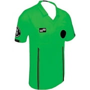new ussf mens economy soccer referee ss shirt green / small