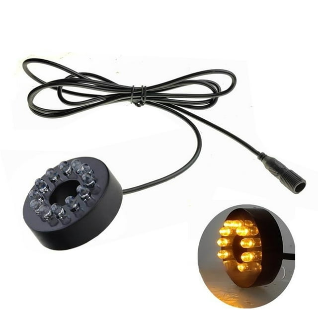 Decodeary Connecteur RGB Étang Éclairage d'Eau Cascade Affichage LED Porte-Poissons Lumière Jaune, 12LED