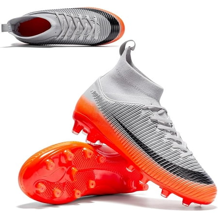 

Boys Girls Soccer Cleats Kids Football Shoes Unisex-Child Training Youth High Top Football Cleats Outdoor Soccer Shoes
