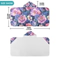 thumbnail image 4 of Yayeee Kids Hooded Towel with Hand Pockets Beach Soft Absorbent Bath Wrap 50 x 23.5 inch, Colorful Art Flowers, 4 of 5