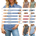 thumbnail image 4 of WHEANG Womens Button Down Shirts Cotton Sleeveless Blouses 2026 Summer V Neck Basic Casual Loose Fit Tank Blouse Tops for Women Fashion Sleeveless Tops for Women Red L, 4 of 6