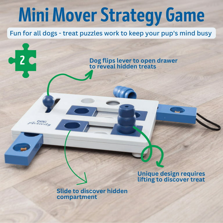 TRIXIE Dog Activity Move2Win Strategy Game, Level 3, Advanced Dog Puzzle  Toy, Treat Dispenser