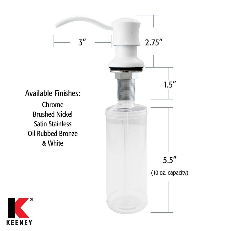 Keeney Satin Stainless Soap and Lotion Dispenser Keeney Satin Stainless Soap and Lotion Dispenser