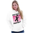 thumbnail image 3 of Detect Protect Breast Cancer Aware Women Plus Size Graphic Pullover Hoodie Brisco Brands 5X, 3 of 4