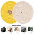 thumbnail image 2 of 4 Pcs Disques de Polissage Kit de Roue de Polissage 150mm Ensemble de Roue de Polissage pour Polisseuse de Table avec Trou pour Mandrin de 12.7mm, 2 of 6