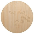 thumbnail image 1 of Sleeping Face Tired Emoticon Wood Holiday Christmas Tree Ornament Unfinished DIY Pre-Drilled Craft, 1 of 7