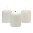 thumbnail image 4 of Stonebriar Collection Unscented White Pillar Candle, 3-Pack, 3” x 4", 35-Hour Burn Time, 4 of 4