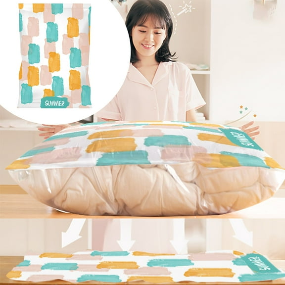 Vacuum Storage Bags Space Sealer Bags Airtight Compression Bags For Clothes Pillows Comforters Blankets Bedding Plastic, Multi-Color One Size