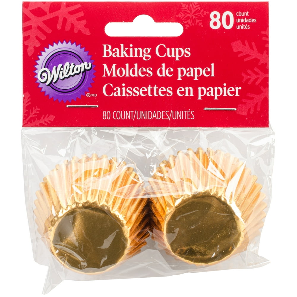 Mini Baking CupsGold Foil 80/Pkg