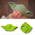 thumbnail image 3 of Coofit 2PCS Baby Photo Prop Set Creative Funny Newborn Photo Costume Crochet Outfit, 3 of 10