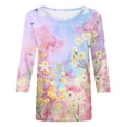 thumbnail image 4 of YDLCAFD T-Shirt Imprimé à Manches Courtes et Col Rond pour Femmes de Pâques, 4 of 5