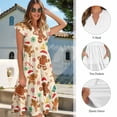 thumbnail image 6 of Uorisanigo Gingerbread Men Couple Matching Outfit Christmas Tree Men's Short Sleeve Shirt Size XS Beach Shirt for Summer Spring and Womens Midi Dress V-neck Elegant Party Dresses, 6 of 7