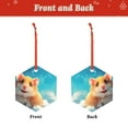 thumbnail image 2 of KLL Cloud Cute Hamster Pattern Acrylic Christmas Ornaments,1 PCS Xmas Tree Decor with Ribbon 3" Christmas Décor Christmas Pendant for Hanging on Tree & Party Favors-Hexagon, 2 of 7