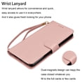 thumbnail image 6 of Ebizware for iphone 14 Pro Max Phone Case, Leather Wallet Case with Credit Card Cash Holder & Lanyard Magnetic Folio Flip Kickstand Cover for iphone 14 Pro Max [Rose Gold], 6 of 8