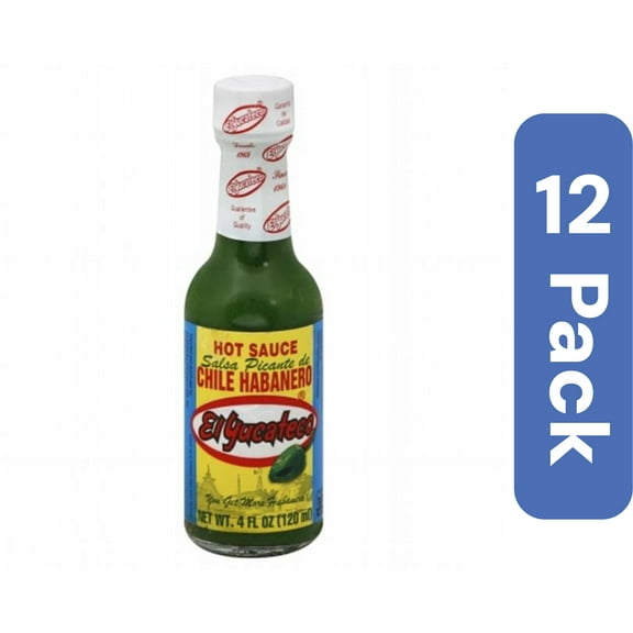 EL YUCATECO SAUCE HABANERO GRN HOT-4 OZ -Pack of 12