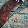 thumbnail image 6 of Rustic Shower Curtain, Farmhouse Shower Curtain, Country Shower Curtain, American Western Style Horse Daisy in Teal Brown Barnwood, 72Wx72H in Shower Curtain with 12 Hooks Retro Bath Decor, 6 of 6