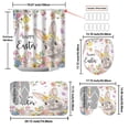 thumbnail image 2 of Easter Bunny & Eggs Shower Curtain and Floor Mat 4-Piece Set – Waterproof Bathroom Decor with Toilet Lid Cover & Non-Slip Rugs for Easter Home Decoration, 2 of 5