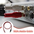 thumbnail image 4 of Uxcell 2 Pcs Cable RCA Chapado en Oro, 1.96ft (0.6 metros) Cable de Audio RCA a Extremo Abierto de Cable Desnudo, Cable de Extensión RCA para Guitarra, Altavoces, Equipos de Audio, 4 of 6