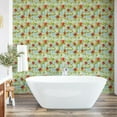 thumbnail image 6 of Ambesonne Flowers Peel & Stick Wallpaper for Home, Tropical Hibiscus Print, 13"x36", Apple Green and Dark Pink, 6 of 6