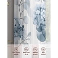 thumbnail image 6 of Sheer Curtains 72 inches Long 2 Panels Set Flowers Pastoral Blue Hydrangeas Leaf Sheer Window Curtain Rod Pocket Voile Drapes for Living Room/Bedroom, Each 52" W x 72" L, 6 of 7