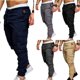 thumbnail image 4 of Pantalones con cordón para hombre Pantalones masculinos Pantalones de chándal con bolsillos múltiples sólidos atado al tobillo Kearding FS9869-13, 4 of 7