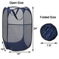 thumbnail image 2 of Cesto de ropa Buenod Mesh Pop Up, 2 paquetes de 77 L (negro/azul marino), 2 of 7