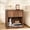 Walnut Brown, variant on Fluted Nightstand with Drawer, Bedside Tables with Open Storage, Large Wood Night Stand for Bedroom Living Room, Walnut Brown