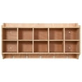 thumbnail image 2 of Kojooin Classroom Coat Locker with Cubbies, Double-Sided Hooks, Casters and Storage Boxes for Classroom or Playroom, 2 of 8