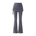 thumbnail image 5 of WAGUTH Women's Skirted Flare Leggings High Waist Ruched Skirt Overlay Bootcut Yoga Pants with Drawstring for Tennis Golf Gym, 5 of 6