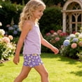 thumbnail image 5 of Cethrio Girls Outfit Sets 2 Piece, Casual Cute Sleeveless Kids Summer Clothing Sets Purple Size 10, 5 of 6