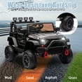 thumbnail image 6 of Xuanlur 24V Ride On Car for Kids, 24V Kids Electric Vehicles w/ 400W Motor, Remote Control, USB, 4 Wheel Suspension, Bluetooth, Power Display, Battery Powered Ride on Toys for Boys Girls (Black), 6 of 7