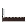 thumbnail image 6 of NoHo Twin Extra Long Solid Wood Bed with Footboard and 2 Drawers in Espresso, 6 of 10