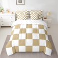 thumbnail image 2 of Erosebridal Check Plaid Bedding Sets Twin Size, Geometric Comforter Sets with Sheets, Farmhouse Gingham Reversible Bedding Twin Size, Microfiber Room Decor, 7 Pieces, 2 of 6