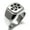 Silver, variant on Stainless Steel Letter H Initial Cat Dog Paws Monogram Engraved Engraved Square Flat Top Biker Style Polished Signet Ring