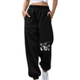 thumbnail image 1 of Pantalones deportivos largos Augper para mujer, de moda, para otoño e invierno, para vacaciones, fitness, deportivos, holgados, con estampado y cintura elástica., 1 of 5