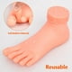 thumbnail image 5 of Práctica modelo de pie falso, herramienta de manicura protésica de silicona suave y Flexible para entrenamiento artístico de puntas de uñas, 1 par, 5 of 5
