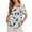 Blue Hydrangea Flower, variant on Dragonfly Lavender Print Casual Short Sleeve T Shirt for Women Linen-Like Crewneck Blouses Oversized Tops Lightweight Soft Tunic Pullover with Decorative Buttons, 4XL