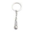 thumbnail image 1 of Microphone Pendant Keyring Creative Metal Keychain Cool Car Keyring Handbag Phone Pendant Creative Gift (Silver), 1 of 8