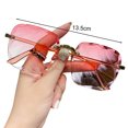 thumbnail image 3 of YAOBAMM Anti-UV Sunglasses Sunglasses Eye Protection Rimless Gradient Color Sunscreen UV Decorative Outdoor Vacation Beach Eyewear, 3 of 7