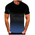 thumbnail image 4 of RATTOYY Men's Sun Protection Shirts Mens Summer Leisure Sports T Shirt Fashion Lapel Simple Gradient Short Sleeved Round Neck T Shirt Mens Fashion Outwear, 4 of 7