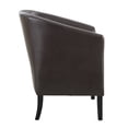 thumbnail image 3 of Linon Simon Upholstered Club Chair High Arms Deep Seat in Brown Faux Leather, 3 of 15